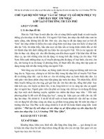 CHẾ TẠO BỘ NỐT NHẠC VÀ CÁC NHẠC CỤ GÕ ĐỆM PHỤC VỤ CHO DẠY HỌC ÂM NHẠC