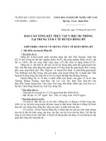 BÁO CÁO TỔNG KẾT THỰC TẬP Y HỌC DỰ PHÒNG TẠI TRUNG TÂM Y TẾ HUYỆN ĐỒNG HỶ
