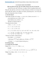 Các dạng toán số phức có lời giải GV bùi văn ngọc