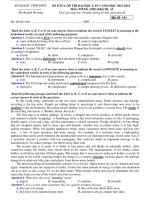 Đề thi thử đại học môn tiếng anh khối d, a1