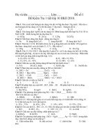 ĐỀ THI HKII -CÓ ĐÁP ÁN HÓA LỚP 10