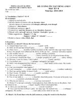 Nội dung ôn tập học kì II tiếng anh 9