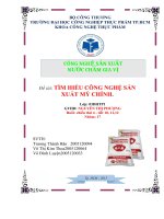 sản xuất mì chính theo PP thủy phân, PP lên men