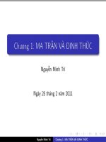 Ch1: Ma trận - Định thức