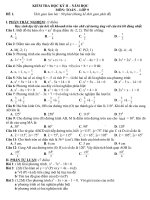 ĐỀ KIỂM TRA KÌ 2 TOÁN 9 CÓ MA TRẬN ĐÁP ÁN