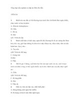 Tổng hợp trắc nghiệm và đáp án Môn Da liễu