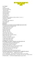 LÝ THUYẾT - BÀI TẬP ÁP DỤNG HKII (ANH 8)