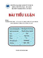 tiểu luận quản trị marketing 'MARKETING MIX – LÝ LUẬN VÀ THỰC TIỄN TỪ SẢN PHẨM DẦU GỘI ĐẦU X-MEN CỦA CÔNG TY ICP