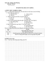 de kiem tra dap an su 6 ki II