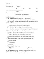 đề thi cuối kì 2 tiếng việt lớp 2