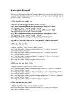 Bộ Code 8 mẫu giao diện mới