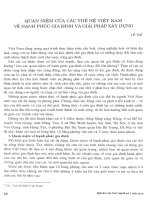 Quan niệm của các thế hệ Việt Nam về hạnh phúc gia đình và giải pháp xây dựng