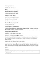 Luyện thi nói IELTS  IELTS speaking test 1