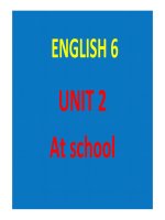 Bài giảng tiếng anh 6 unit 2 at school