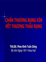 bài giảng chấn thương bụng kín vết thương thấu bụng