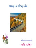 Những lời để suy ngẫm - Có nhạc phụ họa