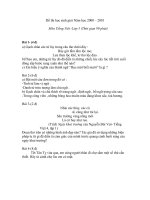 Đề thi học sinh giỏi Tiếng Việt lớp 5_2000_2001