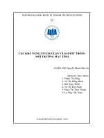 tiểu luận quản trị marketing Các khả năng có gian lận và sai sót trong môi trường máy tính