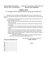 THÔNG BÁO THÁNG 10