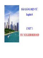 Bài giảng tiếng anh 8 unit 7