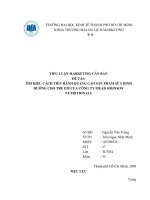 tiểu luận quản trị marketing TÌM HIỂU CÁCH TIẾN HÀNH QUẢNG CÁO SẢN PHẨM SỮA DINH DƯỠNG CHO TRẺ EM CỦA CÔNG TY MEAD JOHNSON NUTRITIONALS