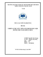 tiểu  luận  quản trị marketing Chiến lược xúc tiến sản phẩm dầu gội dành cho nam giới X-MEN