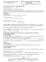 ĐỀ THI THỬ ĐH CHUYÊN LÀO CAI LẦN 2