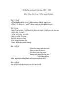 Đề thi học sinh giỏi Tiếng Việt 3_2000_2001