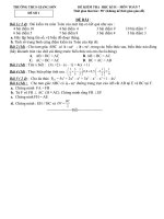 KIỂM TRA HỌC KÌ II TOÁN 7 - CÓ ĐÁP ÁN