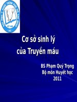 bài giảng cơ sở sinh lý và truyền máu