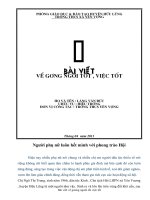 BÀI VIET VE GƯƠNG NGƯỜI TOT VIẸC TỐT