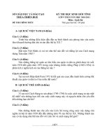 Đề thi HSG Lịch sử 9 tỉnh Thừa Thiên Huế 2010-2011.