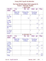 ĐỀ THI HỌC KÌ II CÓ MA TRẬN MỚI VÀ ĐÁP ÁN