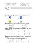 Đề thi tin học lớp 3 học kỳ 2