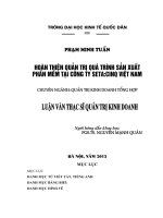 luận văn thạc sĩ quản trị chiến lược Hoàn thiện quản trị quá trình sản xuất phần mềm tại Công ty SETACINQ Việt Nam