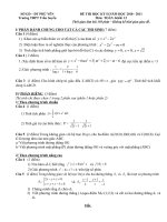Đề thi và Đáp án HKII (2010-2011)