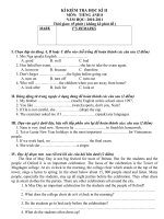 đề thi học kỳ 2 tiếng anh 9 năm 2011