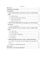 luận văn quản trị chiến lược Định hướng phát triển công ty Công ty Cổ phần Thuận Thiên