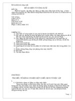 Thiết kế nguồn cấp điện cho động cơ điện một chiều kích từ đoc lập có đảo chiều theo nguyên tăc điều khiểnUdm=110 V;Iđm=15 A;Ukích từ=110V;Ikích từ=1,2A;Phạm vi điêu chỉnh101