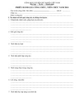 Mẫu Phiếu đánh giá công chức