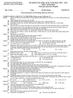 4 MÃ ĐỀ THI THỬ-ĐÁP ÁN