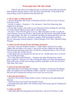 10 MẸO GIÚP MÁY TÍNH CHẠY NHANH HƠN