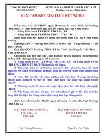 BIÊN BẢN GIAO LƯU KẾT NGHĨA CÔNG ĐOÀN