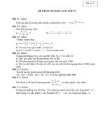 Đề thi thử HKII (số 4)