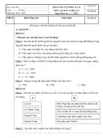 Đề KT LS-Địa-cuối kì II-2010-2011