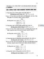 công thức giải nhanh bài tập trắc nghiệm hóa học