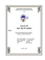 luận văn quản trị chiến lược Đẩy mạnh hoạt động tiêu thụ sản phẩm ở công ty Cổ phần Thuận Thiên