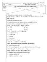 Đề KT cuối kì II- Khoa học-2010-2011