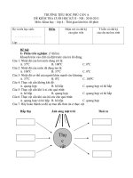 Đề thi Khoa học, Lịch sử và Địa lý khối 4,5 cuối KH IIối