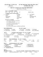 Đáp án đề thi HSG tiếng anh 9